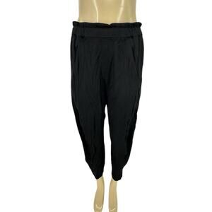 Maria Cornejo Size 10 Women Pull On Tapered Leg Pants Black 25” Inseam 19-23